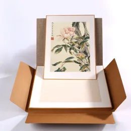 細心の絵画紙張りカードパペルアロスレトロ生Xuan紙レンズカードブラシの書道
