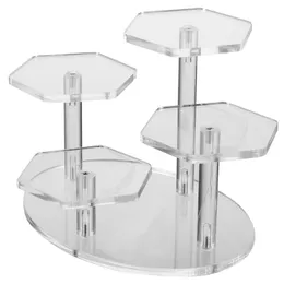 Display Cupcake Acrylic Riser Risers Stands Clear Stand för dessert Rack Cup Cake