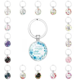 Fashion Keychains Christ Bible Vers Keychain nyckelring smycken gåvor av kristna inspiration kvinnor smycken 17 stilar nyckelhållare4760405