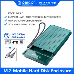 Enclosure ORICO External Hard Drive Enclosure Ssd hd USB C 6Gbps HDD Case 2.5 inch SATA to USB 3.1 Hard Drive Case ORICO official store