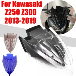 Para Kawasaki Ninja Z250 Z300 Z 250 Z 300 2013 - 2016 2017 2018 2019 Acessórios para motocicletas Defletor de vento de para -brisa