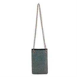 Torba wieczorowa Zestaw Diamentów Torba telefonu komórkowego Łańcuchy Crossbody Water Eventical Dress Pionowe ramię