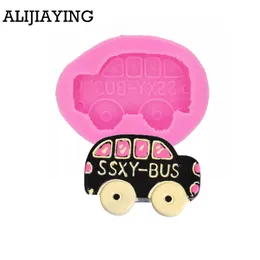 M028 Car/bus/taxi Silicone Mold Fondant Cake Decorating Tools Silicone Soap Mold Silicone Cake Mold