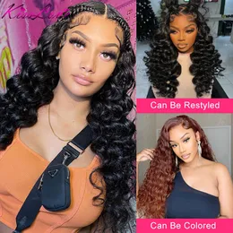 Onda solta HD 13x6/13x4 Lace Front Human Human Wigs for Women 360 Lace Fronatl Wig pré -explodido 4x4 Fechamento de renda Wig Nots branqueados