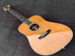 2022 Новая акустическая акустическая гитара 41 -й ель и красная сосна боковая спина боковой спины abalone inlay7840444