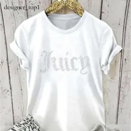 Juicy Tracksuit Shirt Print T Shirt Women Round Neck Juicytracksuit Tee Short Sleeve Top Female Pattern Harajuku Juicy T Shrit Tshirt New Clothing 5678