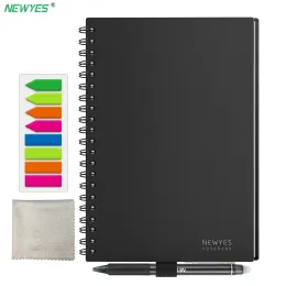 Notebooks B5 Smart Erasable Notebook Paper reutilizável notebook Aplicativo de armazenamento em nuvem Conexão com suprimentos para escritórios da escola de caneta