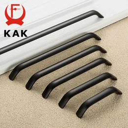 KAK American Style Black Solid Space Aluminium Alloy Handles Cabinet Handles Drawer Knobs Door Pulls Furniture Handle Hardware