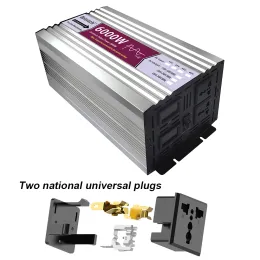 순수한 사인 웨이브 인버터 5000W 6000W DC 12V / 24V / 48V / 60V ~ AC 220V -240V 전원 변환기 LED 디스플레이 범용 플러그