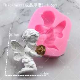 Sugarcraft Angel Silicone Mold Baby Girl Birthday Fondant Cake Decorating Tools Chocolate Gumpaste Diy Clay Harts Art tillgänglig