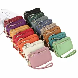 royal Bagger Fi Short Wallet for Women Genuine Cow Leather Cute Clutch Bag Zipper Coin Purse Card Holder with Key Chain z2Oj#