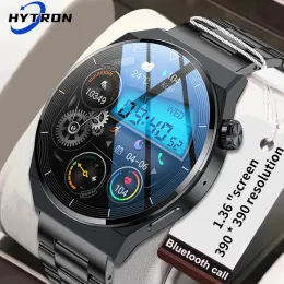 Смотрите 2023 Новый NFC Smart Watch Men GT3 Pro 390*390 HD Экран AMOLED IP68 Водонепроницаемы