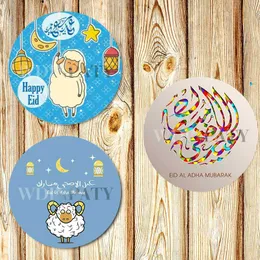 3.5/4.5cm Eid MubarakステッカーパーティーDIY EID DECORATIONS LABEL