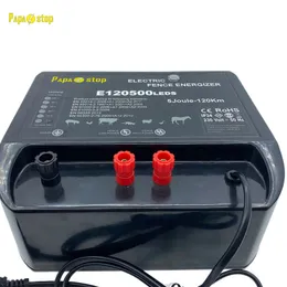 Hot Sale Papastop AC 230V 5J preto 12kV de alta qualidade de 120 km Energizer de cerca eletrônica de comprimento efetivo