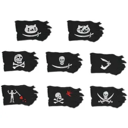 Patch da ricamo a bandiera pirata del cranio Smiling Cat Tactical Capitolo Distintivi per esterni per il giubbotto di zaino del 18 ° secolo