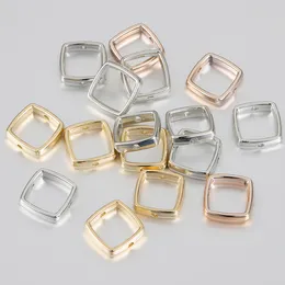 50pcs 14mm Two Hole CCB Square Frame Spacer Beads DIY Necklace Bracelet Earrings Connectors Pendants Charms Jewelry Accessories