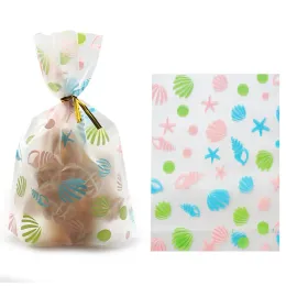50pcs حقيبة هدايا مصغرة جديدة حلوى الكوكيز مفتوحة هدايا تعبئة التعبئة خبز حقيبة OPP لعيد الميلاد حقائب زفاف