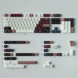 Teclados perfil de cereja 129 chaves pbt teclado teclado mecânico jogador de cinco lados suplemento de tingimento 2.25 2.75 7U barra de espaço Alice 80 Pro