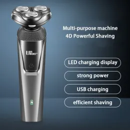 Shavers Electric Razor Shaver 4d плавающая машина для бритья USB Аккуратный многофункциональный триммер для мужчин.