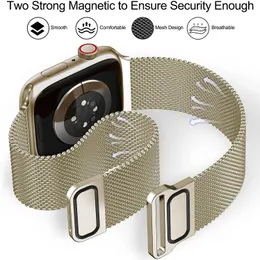 Essidi New Magnetic Band for Apple Watch Series 7 6 SE 5 4 42 45 41 44mm Mesh Milanese Wrist Strap Strap For Iwatch 1 2 3 40 44