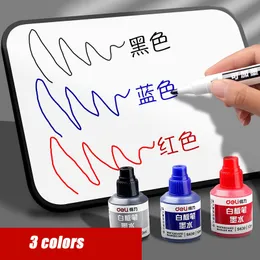 Deli 1 PCS Whiteboard Marker Nachfüll Tinte Schwarz Blau rotes Tinte 12ml Flaschenbüro Stapleitiger Vorräte