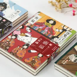 Anteckningsböcker retro kitty anteckningsbok kawaii tecknad planerare skissbok mjuk omslag vintage diy dagbok journal dagordning 2019 skola japanska