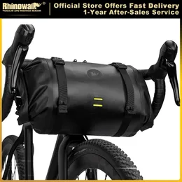 Rhinowalk Bike Handlebar Bag Waterproof Big Capacity 4L-12L Frame Front Tube Cycling Bag Trunk Pannier Bike Accessories