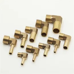 Brass Hose Barb Fitting Elbow 6mm 8mm 10mm 12mm 16mm To 1/4 1/8 1/2 3/8" BSP Male Thread Barb PL Type Connector Joint Adapter