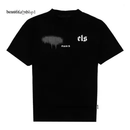 Mens Designer T Shirt Clothes Palms Designer Shirts Palms Angles T Shirts Fashion Spray Paint Graffit Angles Short Sleeves Loose Tide Brand Crew Neck Letter 118