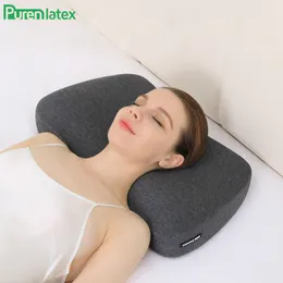 PurenLatex Orthopedic Shoulder Support Pillow Memory Foam Neck Pillow Widening Design Bedding Pillow for Back Side Sleeper