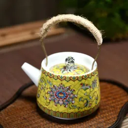 Ceramiczny garnek do kawy z belką Zestaw herbaty Mały czajniczka herbata mała set domowy salon kwiat herbata Making Teapot