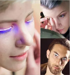 Neueste ProduktlED -Augenwimpern blinken Wimpern klingen interaktives glänzend für Club Halloween Party8525262