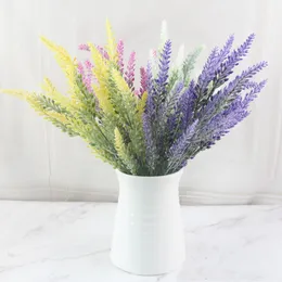 Flores artificiais de festa de casamento baratas lavanda Fake Bridal Bouquet Party Decorations Decorations Flores Artificiais