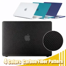 الحالات 2023 حالة كمبيوتر محمول من ألياف الكربون الجديدة لـ MacBook Pro 13 14 16 Case for MacBook Air 13 Case Protection Cover Accessories