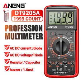 Aneng DT9205A-12 1999 Dijital Multimetre AC/DC Akım Voltaj Test Cihazı Elektrik Test Metreri Profesional Analog Multimetr