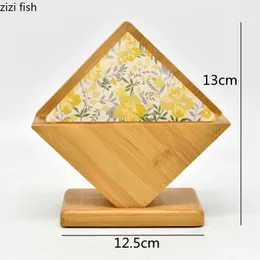 Bamboo Wood Vertical Napkin Holder Tissue Holder Kitchen Paper Towel Rack Restaurant Tissue Box Tissue Stand Paper Towel Stand