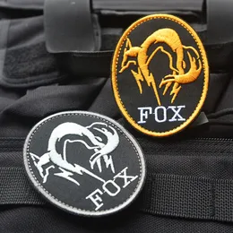 Black Metal Gear Mid Mgs Fox Hound Foxhound Ghost Sticked Patch