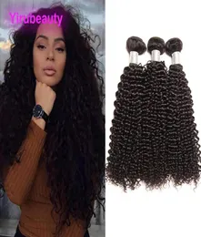 Indian Afro Kinky Curly Human Hair Bundles 3 Piecesset Indian Virgin Hair Extensions Wefts 1028 Inch Yiruhair Tissage 3 Bundle9645573
