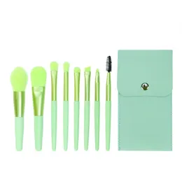 2024 8 PCS Mini Travel Portable Soft Makeup Brushes مجموعة Eye Shadow Fould