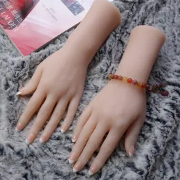 28 cm Wysokiej jakości realistyczna silikonowa manekina Ręka Ręka Miękka Model Ręka Wyświetlacza Biżuter