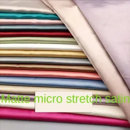 hoge dichtheid matte micro Stretch satijnen stof door de meter voor naaien kleding chirts jurken diy doek glad plain zachte zachte