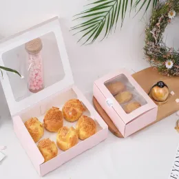 20pcs/lot白い段ボール箱付きクリスマスギフトボックスペストリーパッケージブラウニーパッケージクッキーチョコレートスイーツボックス