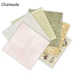 Chzimade 12sheets Girls Print Prante Scrapbooking Paper Pad Pound Pad Pound Art Founal Paper Card Make Diy Scrapbook Paper Craft