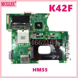 Placa -mãe do laptop K42F da placa -mãe para ASUS K42F P42F PGA989 Notebook HM55 DDR3