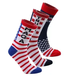 Meias de decoração de nova decoração Donald Trump Maga Socks Letter Casual Socksing Party Supplies 0410