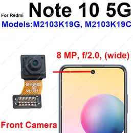 Camera principale posteriore anteriore per Xiaomi Redmi Nota 10 Selfie frontale 5G Rivolta verso il retro Macro Profondità Macro Flex Cavo Flex Parti