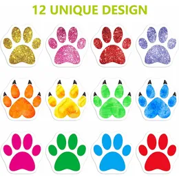 100-500pcs colorate tappeti di stampa zampa adesivi per gatto gatto orso etichette di zampa per laptop insegnante studente scrapbookinng sticker