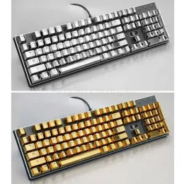 Accessories 104 Keys PBT Metal Coating Painted Backlit Shot Keycaps for Mechanical Keyboard Q81E