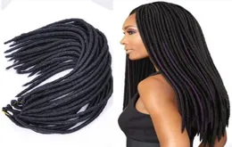 Faux Locs Braids 24 Strand Crochet Dreadlock Braids Hair Hair Extensions szydełka syntetyczne włosy warkocz 4485150