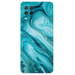 Für Samsung M22 M32 Fall TPU Weichblume Marmor Silikon für Samsung Galaxy M32 M 32 Abdeckschalen capa cool gemalt